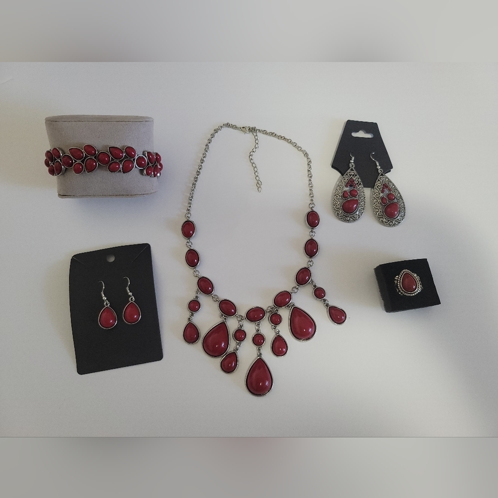 Red Fashion Jewelry Set
